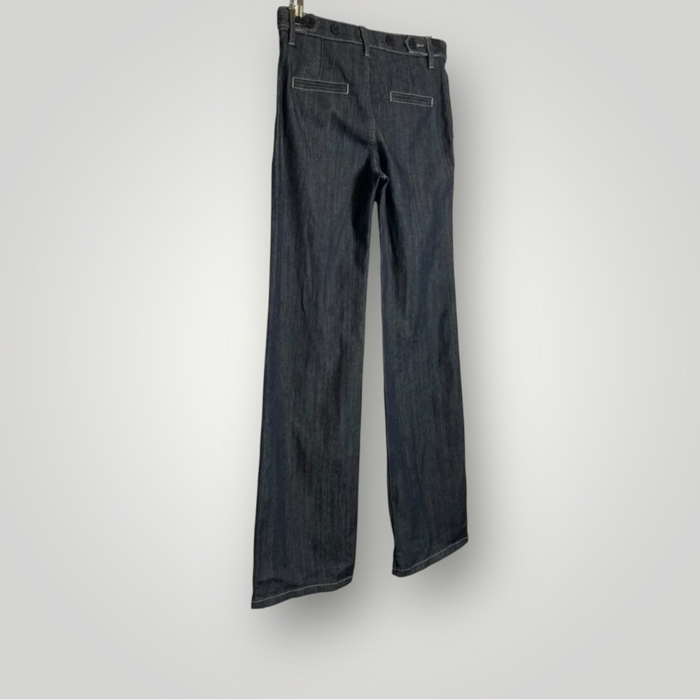 BCBGMaxAzria Sam Wide Leg Jeans Size 26 Downtown Wash Stretch Dark Wash - Picture 5 of 9
